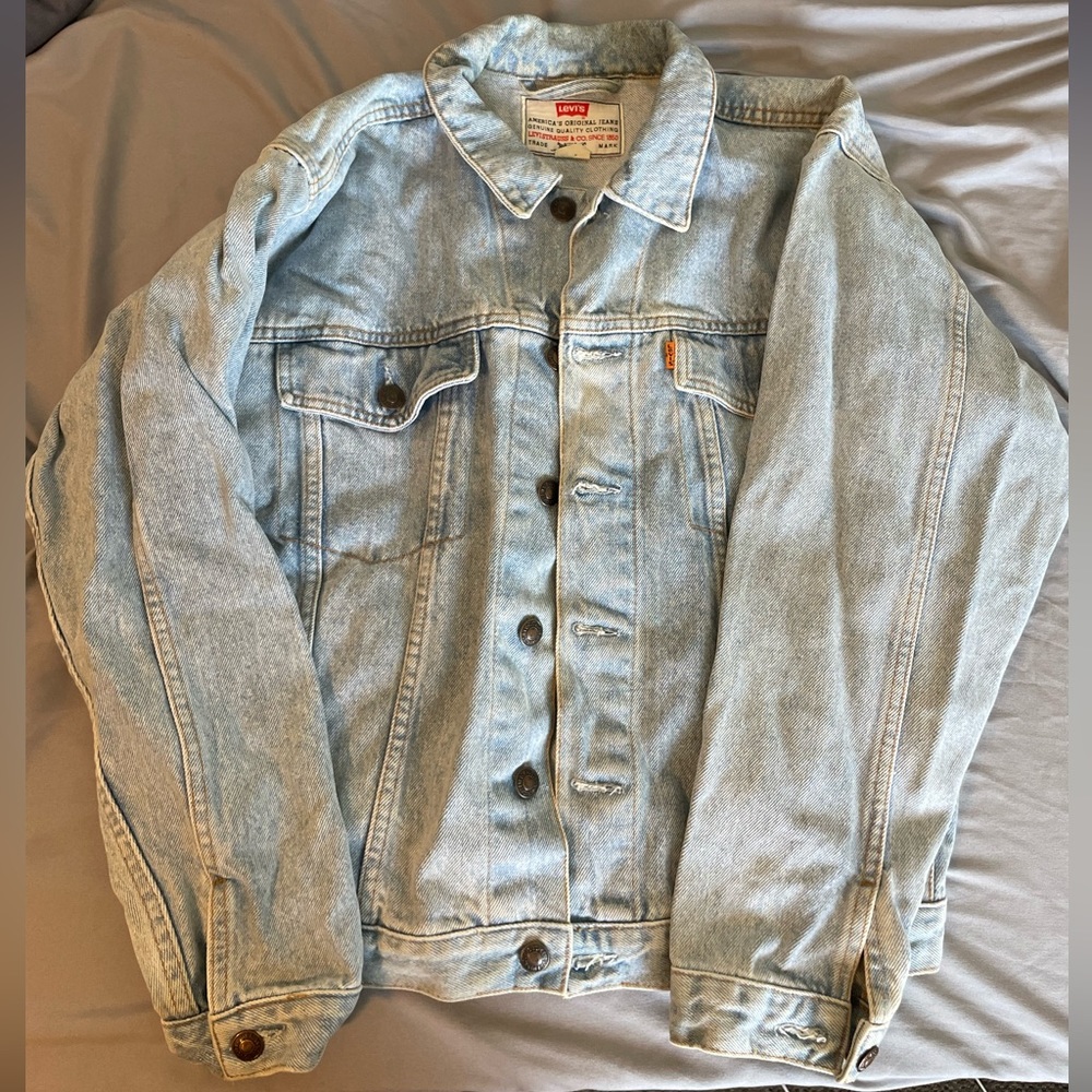 Orange Tab Vintage trucker Levi’s denim jacket light wash